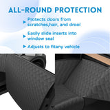 nuoozy Dog Car Seat Cover for Front Passenger Side with Dashboard & Door Protector Detachable Washable Pet Seat Travel Hammock Cushion for Sedans SUVs and Small Trucks (Black)