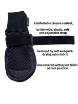 LONSUNEER Paw Protector Dog Boots, Dog Shoes Breathable, Dog Booties with Soft and Nonslip Soles, Set of 4, Color Black Size X-Small