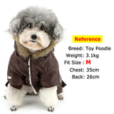 ZUNEA Padded Waterproof Small Dog Winter Jumpsuit Pet Puppy Jacket Coat Fleece Warm Snowsuit Airman Chihuahua Yorkie Outfits Clothes Apparel Brown M