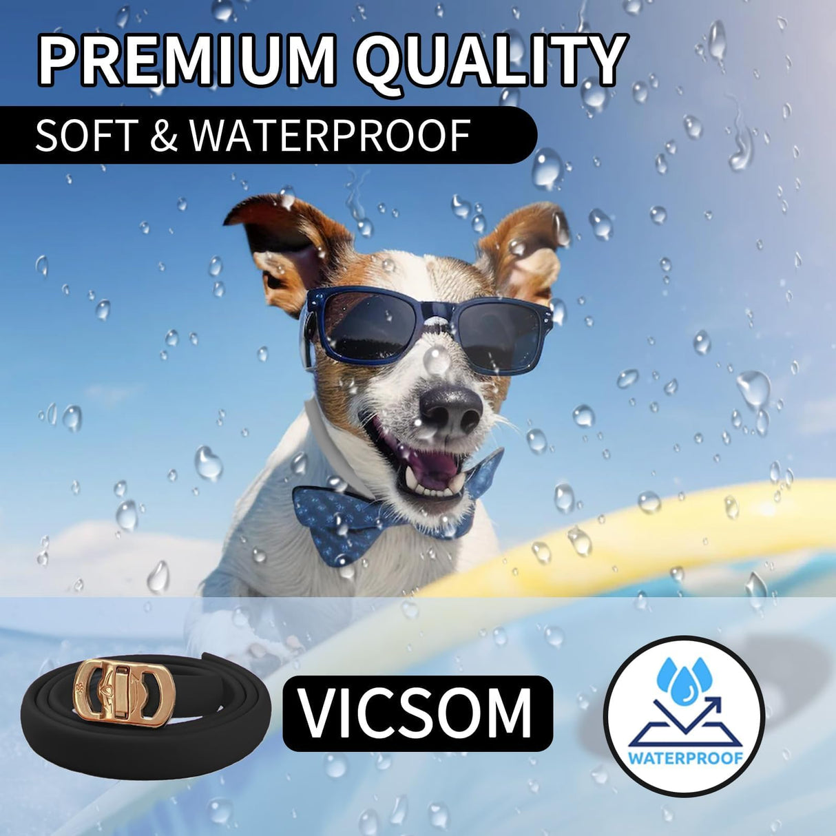 4 Pack Flea & Tick Protection for Dogs, 32-Month Waterproof Adjustable Repellent Collar, Long-Lasting Pest Prevention for Small Medium Large Breeds, Black