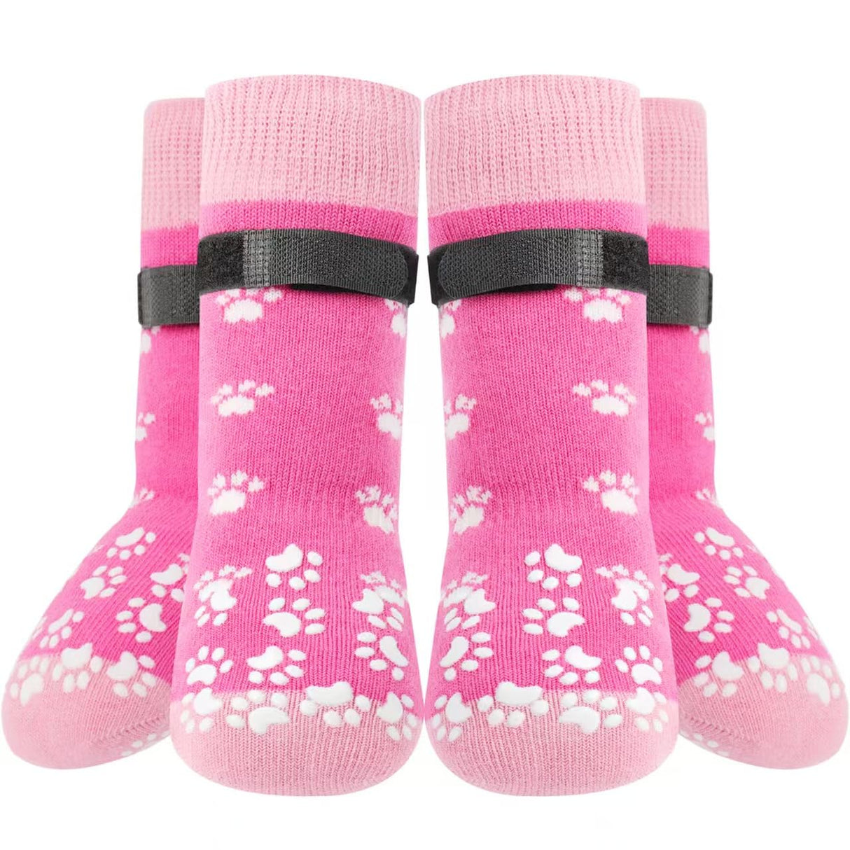 Non-Slip Dog Socks Prevent Licking Paws,Socks for Senior Dogs Walk on Hardwood Floor,Dog Grippers with Strong Traction,Dog Essentials,Pink 2 Pairs,XL