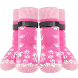 Non-Slip Dog Socks Prevent Licking Paws,Socks for Senior Dogs Walk on Hardwood Floor,Dog Grippers with Strong Traction,Dog Essentials,Pink 2 Pairs,XL