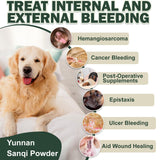 Aids in Cancer Treatment, Quick Stop Bleeding, Yunnan Sanqi Powder for Hemangiosarcoma, Hemoabdomen, Pericardial Effusion, Cancer Bleeding, Nose Bleed, Bloody Stools, Blood Support for Dogs, 100g