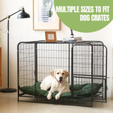 Couzssyhi Chew Proof Indestructible Dog Bed for Aggressive Chewers, Durable & Waterproof Crate Pad, Machine Washable Tough Kennel Bed for Large Dogs, Indoor Outdoor Pet Bed, X-Large (28"x47", Green)