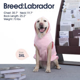 IECOii XL Dog Sweater & Pullover Hoodie for Large Dogs, Warm Fleece Layer with Hood for Cold Weather, Boys & Girls, Pink, Size XL