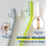 MoonyMars 200 Pcs Dog Toothbrush Cat Tooth Brushes Bulk, Double Sided Brushing Kit, Teeth Cleaning Kit Soft Bristles Long Handle, Pet Tooth Brush for Small to Large Dog, Cat, Puppy & Kitten, 10 Colors