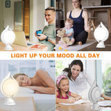 Voraiya® Light Therapy Lamp 10000 Lux, UV-Free Therapy Light with 5 Brightness & 3 Color Temperature, 4 Timer & Memory Function, Full Spectrum, Bright Seasonal Sun Light Lamp for Bedroom, Office