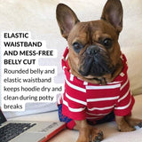 DJANGO Dog Hoodie – Warm, Lightweight, Soft & Stretchy Dog Sweater with Hood, Harness Hole & Elastic Waistband – Cozy Sweatshirt for Small Dogs up to 25 lbs, Dachshunds & Puppies – Crimson Red, Small
