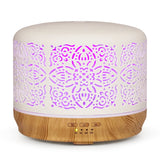 Earnest Living Essential Oil Diffuser White Ceramic Diffuser 500 ml Timers Night Lights and Auto Off Function Home Office Humidifier Aromatherapy Diffusers for Essential Oils