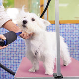 Professional Dog Pet Grooming Table Adjustable Heavy Duty Portable w/Arm & Noose & Mesh Tray (Pink, 42")