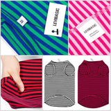 Dog Shirts Cotton Striped T-Shirts, Breathable Basic Vest for Puppy and Cat, Super Soft Stretchable Doggy Tee Tank Top Sleeveless, Fashion & Cute Color for Boys and Girls (XXXL, Black+Red)