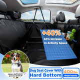 Dog Car Seat Cover for Extender Back Seat, Holds 400lbs, Waterproof Dog Car Seat Cover for Back Seat with Hard Bottom,Easy to Use and Clean