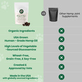 Veterinary Naturals Hemp & HIPS Joint Supplement for Dogs/Supports Relief from Hip and Joint Pain in Large, Aging Dogs (Senior Large Breed, Chicken)