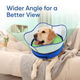 Supet Raised Inflatable Dog Cone Collar to Stop Licking, Soft Dog Cone Alternative for Small Medium Large Dogs, Doggie Donut Collar After Surgery