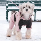 Duuclume Warm Dog Coat with Hood,Waterproof Windproof Winter Full Body Dog Jacket Snowsuit,Adjustable Cold Weather Pet Clothes