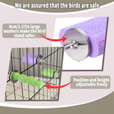 4PCS Bird Beak Grinding Stone,Cage Accessories for Parakeets,Bird Parrot Cage Perch, Stand Platform Foot Claws Trimmer Chewing Toys for Budgies, Parakeets, Cockatiels, Conures