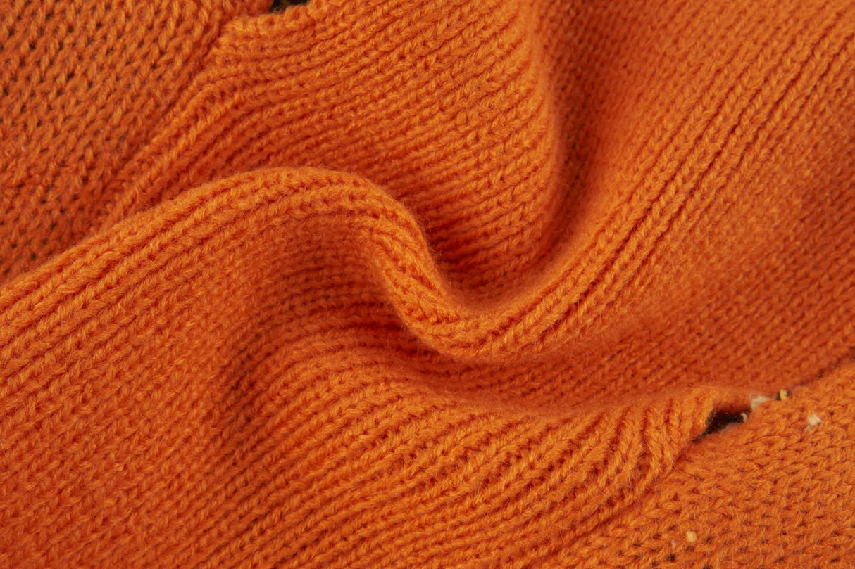 Lanyarco Thanksgiving Fall Dog Clothes Outfit Costume, Turkey Pet Dog Sweater for Large Dogs, X-Large (XL) Size 20" Back Length Orange
