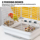 14.6" Portable Travel Bird Cage, Parrot Cage, Ample Room for Tail Movement, with Food Box, Perch, Water Bottle, for Vet Visit, Short Trip, Parakeet, Cockatiel, Budgie, Small Medium Birds