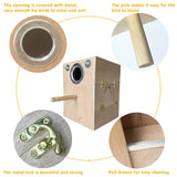 kathson Parakeet Nesting Box Wooden Bird Breeding Nest Parrots Mating House Wood Bird Aviary Budgie Cage Accessories for Cockatiel Finch Lovebirds Conure