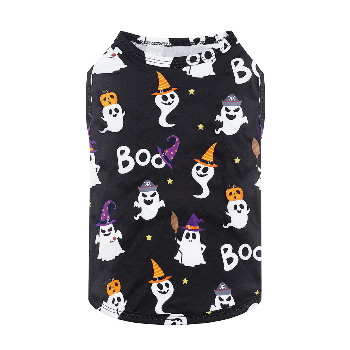 CuteBone Halloween Dog Shirts 2-Pack Soft Pet Clothes Breathable Summer Vest for Small Puppy and Stretchy Cat Apparel 2BX22XL