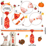 Eccliy 120 Pcs Thanksgiving Dog Bow Tie Bulk Fall Dog Grooming Bows Thanksgiving Adjustable Pumpkin Turkey Maple Leaves Pattern Pet Neckties for Small Medium Large Pet Cats