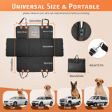 Gimars Holds 400lbs Hard Bottom Back Seat Extender for Dogs, 62x52'' Waterproof Dog Car Seat Cover for Back Seat, Back Seat Pet Cover Dog Hammock for Car SUV Truck with Nonslip Bottom Mesh Window