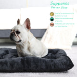 zihapgpzp 30 Inch Dog Crate Bed for Medium Size Dogs,Comfort Fluffy Plush Kennel Pad with Non-Slip Bottom,Machine Washable Pet Sleeping Mat,30"x19",Black