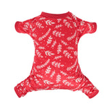 CuteBone Dog Xmas Pajamas P18XL, Polyester, X-Large, Animal Print, Elastic Waist