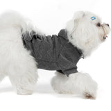 EXPAWLORER Dog Hoodie for Small Medium Large Dogs, Soft and Warm Fall Pet Clothes,Dog Sweater with Leash Hole and Pocket, Winter Cold Weather Coat, Sweatshirt for Boys Girls, Grey L