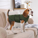 IDOMIK Dog Anxiety Calming Hoodie, Breathable Jacket Vest for Thunderstorms, Fireworks, Vet Visits, Separation, Adjustable for Noise Block & Ear Protection Recovery, Green, XS