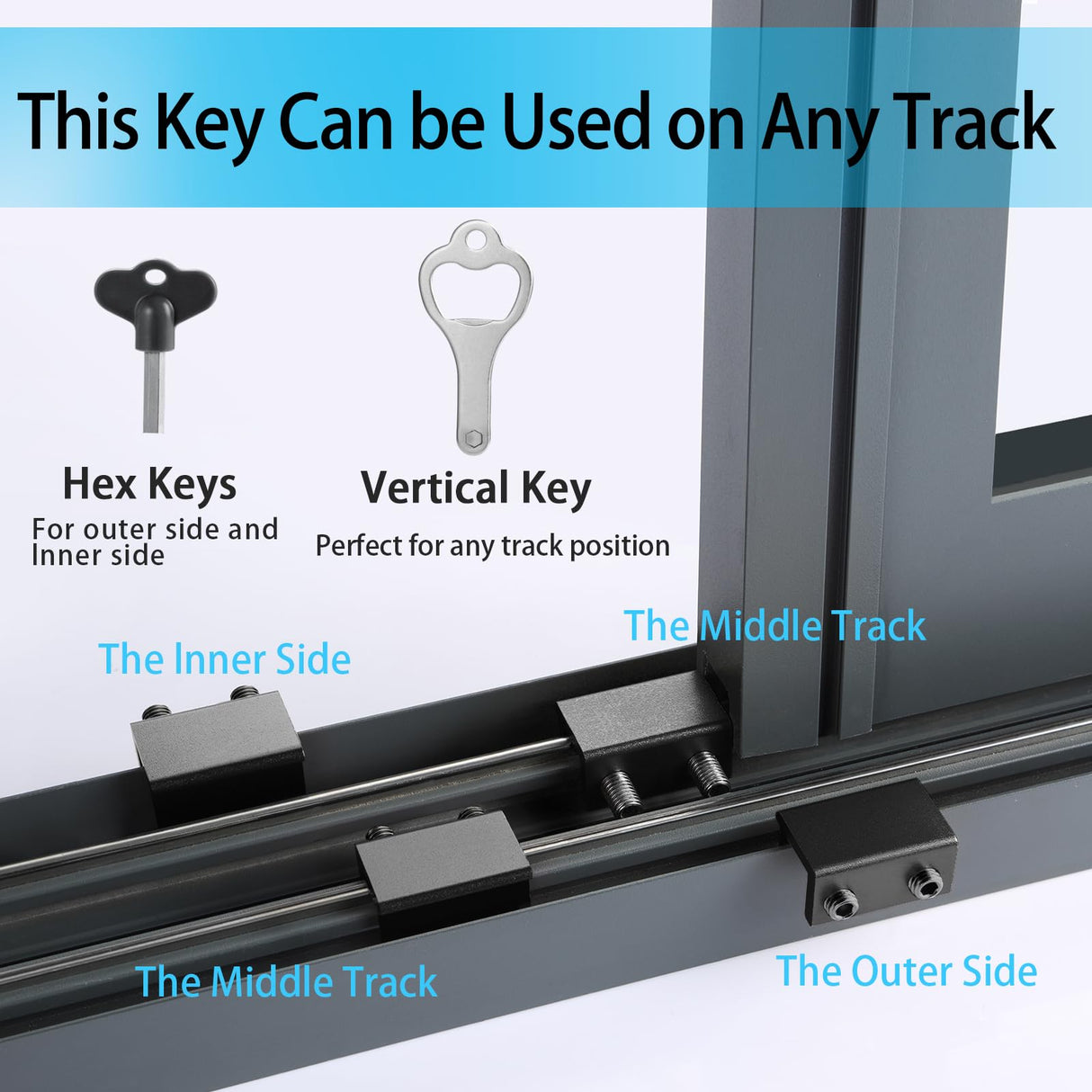 ZRFCXE Window Locks,4 Pack Sliding Window Locks with Key for Vertical & Horizontal Sliding Windows Doors,Easv to Install,Adjustable Security Window Lock for Patio Bedroom Home and Office (Black)