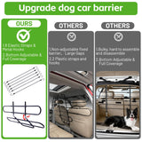 Metal Dog Barrier for Cars, SUVs, Trucks, Adjustable Universal Pet Gate Vehicle Divider for Back Front Seat, Heavy Duty Dog Separator for Car, Easy Install, 34"-58" Width, with Elastic 6 Ropes