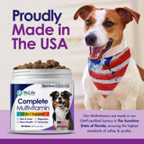 Dog Multivitamin Chewable - 22 in 1 Dog Vitamins and Supplements with Green Lipped Mussel & Omega 3 for Joints, Skin & Coat, Immune System - Senior & Puppy Multivitamin for Dogs - 60 Beef Chews