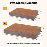 Veehoo Orthopedic Memory Foam Dog Bed, 7 Inch Thick Extra Large Dog Bed XL for Senior Dogs with Ultra-Soft Fluffy Surface, Waterproof Liner, Removable Washable Cover and Non-Slip Bottom, 48"x30"x7"