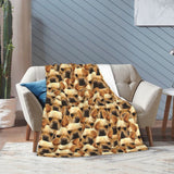 Funnylife Custom Dog Face Blankets 40" x 50" Personalized Pet Photo Blanket for Dog Dad Mom Pet Lover Gifts