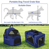 Petmolico Double Pet Stroller for 2 Cats/Dogs Strollers,2 Detachable Cat Carrier,No-Zip Double Pet Travel Storller for Small/Medium Dogs(Blue&Black)