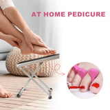 Pedicure Foot Rest, Adjustable Foot Stand with Non-Slip, Toe Separator - Easy at Home, No More Bending or Stretching, Beauty Pedicure Kit (Black)