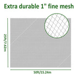 POYEE 25 x 50 FT Bird Netting for Garden Woven Mesh Garden Netting for Plants, Vegetable, Fruit Trees, Blueberry Bushes, Strawberries Against Birds, Deer, Squirrels and Other Animals