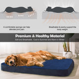 JoicyCo Dog Bed for Medium Dogs, Orthopedic Foam Dog Bed, Joint Relief Pets Sleeping Mattress, Non Slip Bottom with Washable Removable Cover, Dark Blue