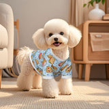 Cute Fast Food Dog T Shirt Dogs Cats Cotton Shirts Short Sleeve Clothes Soft Stretchy Pet Costume Doggy Outfit Pullover Jumper Puppy Sweatshirt Large