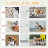 Dog Shoes for Hot Pavement,Dog Boots & Paw Protectors for Large Medium Size Dogs to Prevent Licking,Dog Booties with Reflective for Outdoor,Hiking,Hardwood Floors,Winter Snow(Black Yellow, Size5)