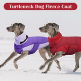 DENTRUN Dog Coat with Collar Built in - Fleece-Lined Windproof Dog Jacket, Adjustable Belly Straps & Reflective Strips, No-Sleeve Design for Beagle, Dachshund, Daily Walks, Red, M