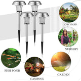 4 Pcs Solar Bug Zapper Waterproof Outdoor Mosquito Zapper Mosquito Killer and Lighting Mosquito Repellent Lamp for Indoor Outdoor Use Garden Patio, Purple and White Light (Silver, Stainless Steel)