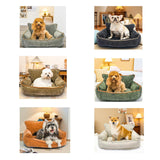 RAFASAFA Orthopedic Dog Bed with Memory Foam, Washable Plush Pet Bed for Small, Medium & Large Dogs, Cozy Bolster Crate Dog Bed for Joint Support & Comfort.(Green)