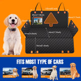 JASKFG Dog Car Seat Vover,Back Seat Cover for Dogs,Durable Scratch Proof and Waterproof Pet Car Seat Cover for Limousine/Family Car/SUV/Pickup(Black,52" L x 56.6" W)