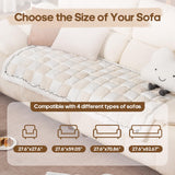 AMZWISE Pet Couch Cover for Sofa Protector, Washable Couch Cover for Dogs, Plaid Reversible Soft Non Slip for Large Dogs(27.6X82.67, Beige)