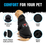 APPARELYN Matching Hoodies for Dogs and Humans - Love Heart Pet & Owner Matching Dog and Owner Sweaters - Premium Dog Hoodie Is a Great Gift for Christmas, Thanksgiving, Hanukkah Royal Blue