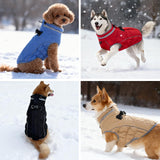 Yoochee Dog Coat, Warm Dog Winter Coat for Small Dogs, Waterproof Jacket with Harness Built in, Reflective Turtleneck Cold Weather Coats with Zipper,Pet Fleece Vest Snow Jacket, Orange S