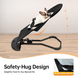 Jiabailie Pet Rocker Bed,Portable Pet Rocking Chair,Foldable Dog Bed,Washable Cat Cot,3-Position Height Adjustable for Cats Dogs up to 33 lbs (Black)