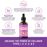 Premium Collagen for Dogs - Liquid Support for Joints, Skin, Coat, Bone, Immune System & HIPS - Collagen Supplement - Made in USA - 2oz